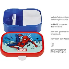 Mepal Campus Brotdose mit Bento-Einsatz und Gabel 750 ml Spiderman