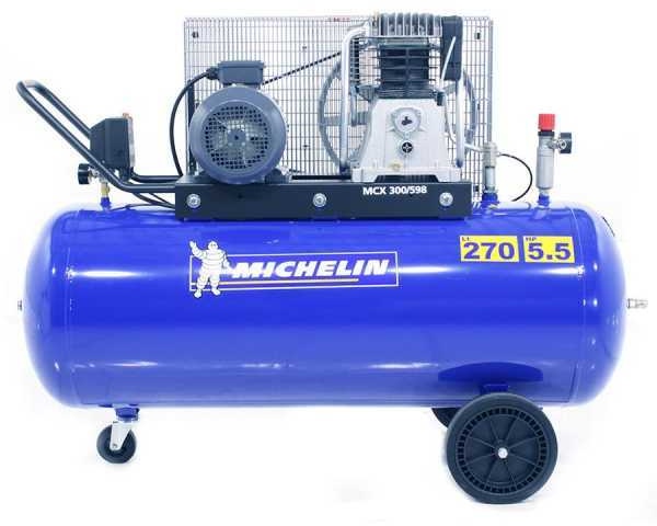 Michelin MCX 300 598 - Elektrischer Kompressor mit Riemenantrieb - Motor 5.5 PS - 270Lt