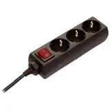 as - Schwabe Steckdosenleiste 3-fach 1,4 m Schwarz 1 St.