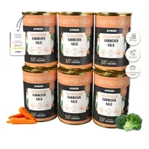 alphazoo Nassfutter Senior Hund Kaninchen + Kalb 6 x 400 g