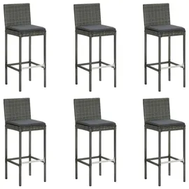 vidaXL Gartenbar-Set 7-tlg. Grau