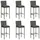 vidaXL Gartenbar-Set 7-tlg. Grau
