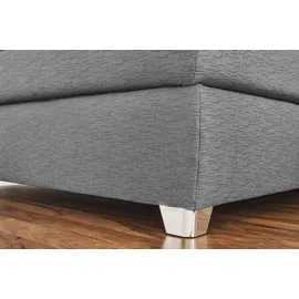 Jockenhöfer Boxspringbett Finja, mit Topper und Zierkissen, grau