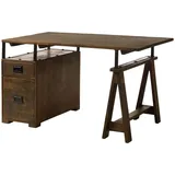 Massivmoebel24 Schreibtisch Mango braun