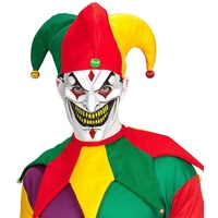 Narren Kappe mit Kragen Kostümset Kasper Outfit Hofnarr Clownmütze & Clownkragen