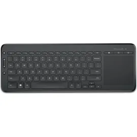 Microsoft All-in-One Media Keyboard mit Touchpad,Kabellos, RF Wireless, QWERTZ/QWERTY-siehe Bilder, (N9Z-00020) - Schwarz