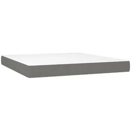 vidaXL Boxspringbett mit Matratze Dunkelgrau 180x200 cm Stoff1393033