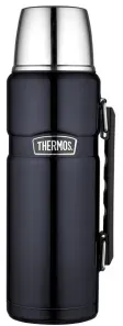 Thermos Stainless King Isolierflasche, Isoliertrinkflasche mit doppelwandigem Edelstahl und Vakuumisolierung, Farbe: schwarz