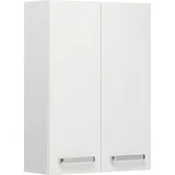 Saphir Hängeschrank SAPHIR "Quickset Wand-Badschrank 50 cm breit mit 2 Türen und 2 Einlegeböden", weiß (weiß glanz), B:50cm H:70cm T:20cm, Spanplatte, Schränke, Hängeschrank, Badezimmer-Hängeschrank inkl. Türdämpfer, Griffe in Chrom Glanz