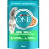 PURINA ONE Indoor Formula - mit Thunfisch & grünen Bohnen (13 x 85 g)