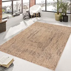 Outdoor & Indoor Teppich wetterfest Borneo Sisal-Jute-Optik natur Cuadrante 200x290 cm