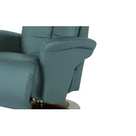 HIMOLLA Fernsehsessel 7418 Leder 81 x 111 x 95 cm Türkis/Petrol elektrisch mit Massagefunktion