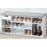 Kesper Schuhschrank, Weiß, B: 101 x H: 48 x