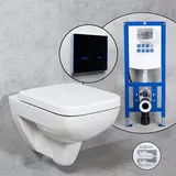 Geberit Renova Plan Wand-WC & Tellkamp WC-Sitz mit neeos Vorwandelement,, 202170000+16746BM#SET,