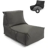 mokebo Outdoor, Schwarz, Textil, 60x65x95 cm, Oeko-Tex®, Gartenmöbel, Outdoor-Sitzsäcke