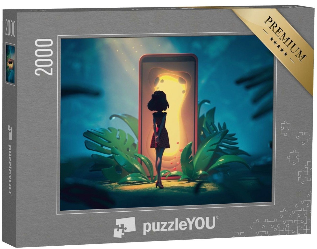 puzzleYOU Puzzle Das Smartphone, Tor zu einer anderen Welt, 2000 Puzzleteile, puzzleYOU-Kollektionen Illustrationen