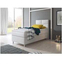 Inter Trading Boxspringbett Miami 90x200 cm weiß, ohne Bettkasten