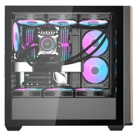 darkFlash DS900WS Schwarz + 4 fans -