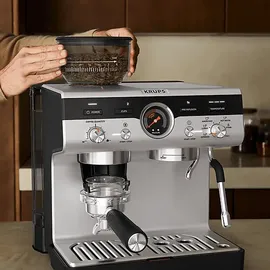 Krups XP801T Precision Espressomaschine Schwarz/Silber
