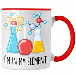 Trendation Tasse Chemiker Tasse Geschenk Im In My Element Kaffeetasse Chemie Student Le rot