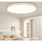 JDONG LED Deckenleuchte 36W Flach Rund Weiß Deckenlampe Modern Warmweiß 3000K Lampe für Schlafzimmer Büro Wohnzimmer Küche Keller Balkon