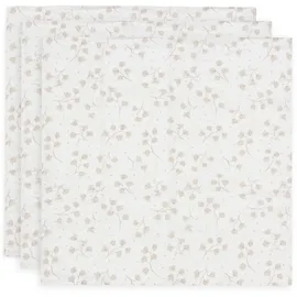 jollein Musselintuch 70x70 cm 3er-Pack, Leafy Dreams