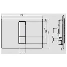 Sanit Betätigungsplatte Ineo Bright 2C weiß