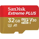 SanDisk microSDHC Extreme Plus 32 GB Class 10 UHS-I U3 V30 А1 + SD-Adapter