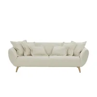 LIV'IN Sofa 3-Sitzer LIVIN PATRAS (BHT 235x80x108 cm) - - Holzfüße - mit Kissen