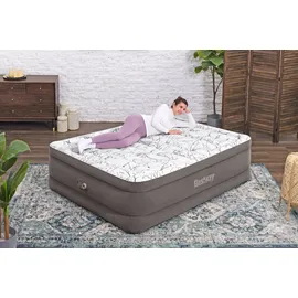 BESTWAY TriTech® Doppelluftbett Fashion FlockTM mit integrierter Elektropumpe 203 x 152 x 56 cm