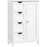 VASAGLE Badschrank LHC41W weiß 55,0 x 28,5 x 82,0 cm