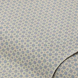 Baumwollstoff Mini-Blümchen "Mona", natur/jeans
