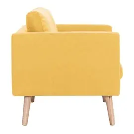 vidaXL 3-Sitzer-Sofa Stoff Gelb