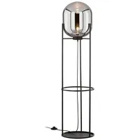 MeineWunschleuchte LED Stehlampe Tripod Dreibein mit Rauchglas Industrial Bodenlampe