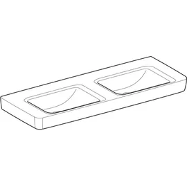 Geberit Renova Plan Doppelwaschtisch 130 x 48 cm 501713001