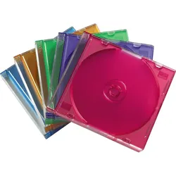 Hama Slim Jewel Case für Speicher-CD - Kapazität: 1 CD - durchsichtig blau, durc