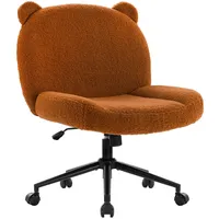 IWMH Bürostuhl ohne Armlehne, Höhenverstellbar Schreibtischstuhl mit Stoffpolsterung, Ergonomischer