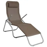Merxx Gartenliege »XXL«, Stahl/Textil, inkl. Kopfkissen, grau