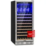 Klarstein Weinkühlschrank Vinovilla Grande 127, für 127 Standardflaschen á 0,75l,Wein Flaschenkühlschrank Weintemperierschrank Weinschrank Kühlschrank 60 cm x 140 cm x 68 cm