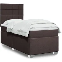 vidaXL Boxspringbett 140 x 200 cm Dunkelbraun