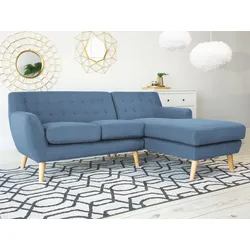 3-SItzer Ecksofa blau linksseitig MOTALA