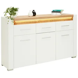 Sideboard Leonardo in Weiß Hochglanz