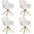 Homestyle4u Polsterstuhl Bouclé beige drehbar 4er Set