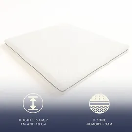 The White Stone Topper 80 x 190 cm Weiß
