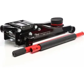 XPOtool Rangierwagenheber hydraulisch 3t, 85-500mm Hubhöhe, Fahrbarer Wagenheber, Autoheber mit Doppelkolben und Vier Rollen