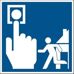 König Werbeanlagen Dreifke® Hinweisschild, Hausalarm, langnachleuchtend - 150x150x1.5 mm Kunststoff langnachleuchtend