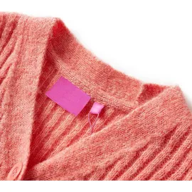 vidaXL Kinder-Strickjacke Mädchen Langarm Pullover Kinderjacke Jacke Mittelrosa 92