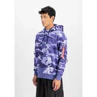 Alpha Industries Back Print Camo Kapuzenpullover Night Purple Camo L
