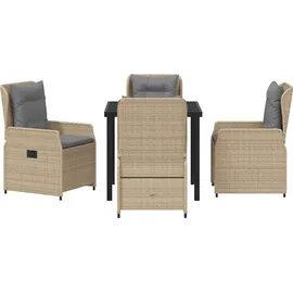 vidaXL Garten Essgruppe 5-tlg. Beige