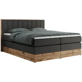 MKS Boxspringbett 160 x 200 cm H3 Dunkelgrau